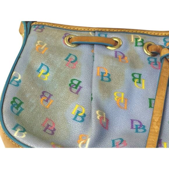 Vintage Y2K DOONEY & BOURKE Rainbow Monogram Logo Mini Purse Shoulder Bag - Picture 5 of 12
